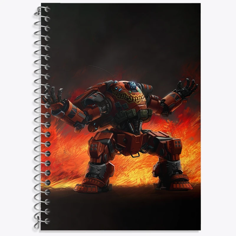 دفتر زبان 50 برگ خندالو مدل دو خط طرح بازی تایتان فال (Titanfall) کد 32593