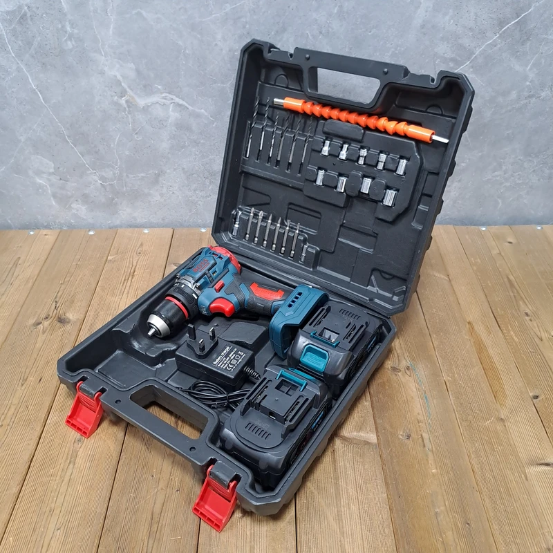 عکس شماره 2 : مجموعه 28 عددی دریل پیچ گوشتی شارژی براشلس صنعتی باس مدل life _ style