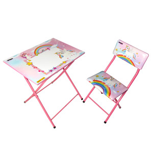 ست میز و صندلی کودک میزیمو مدل اسب تک شاخ 1 کد 251