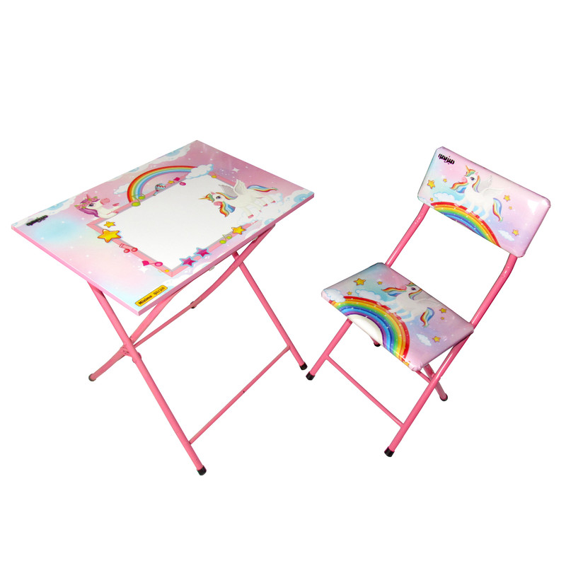 ست میز و صندلی کودک میزیمو مدل اسب تک شاخ 1 کد 251