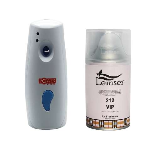 دستگاه خوشبوکننده هوا پاور پرو مدل اتوماتیک به همراه اسپری یدک خوشبو کننده هوا لمسر مدل VIP 212 حجم 250 میلی لیتر