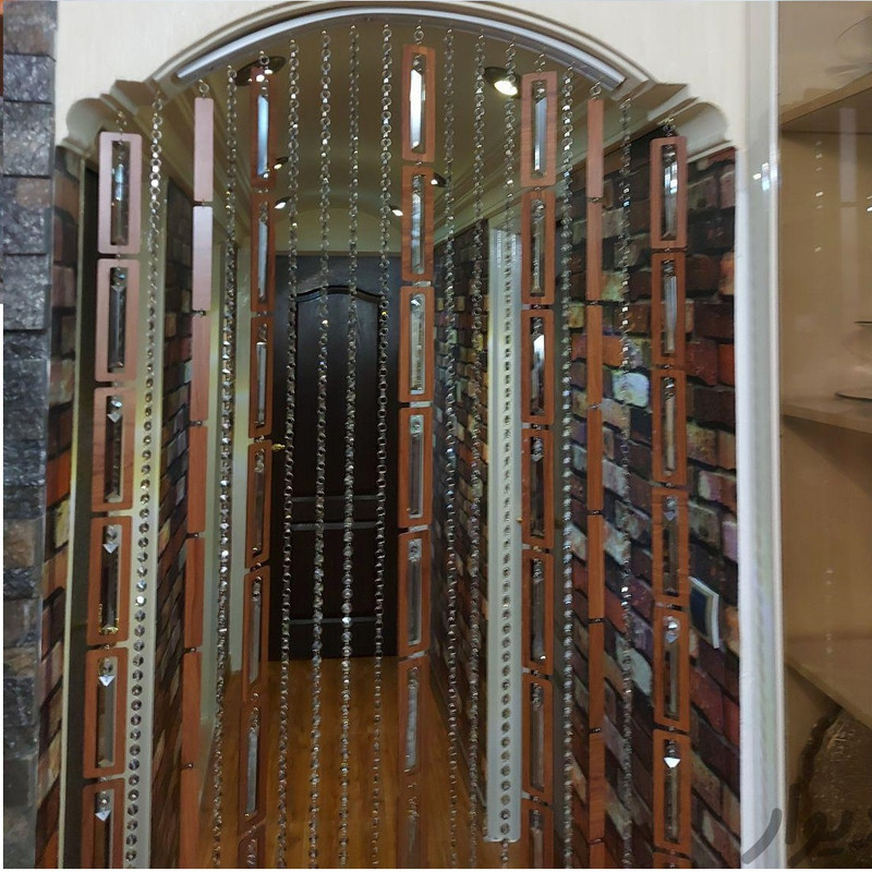 پرده آریا کریستال مدل چوبی سایز 100x300 سانتی متر