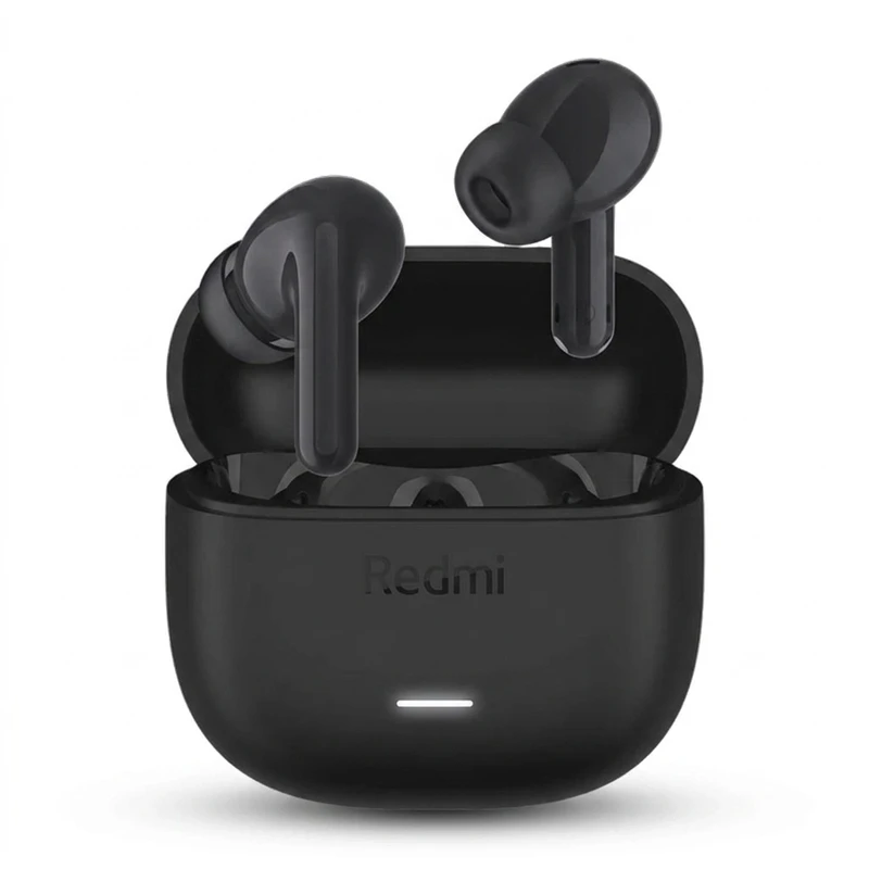 هدفون بلوتوثی شیائومی مدل redmi buds 6 lite با نویز کنسلینگ فعال (anc)، نویز کنسلینگ میکروفون (enc)، درگاه شارژ usb type-c، دارای پشتیبانی از فرمان لمسی و نشانگر led، مقاوم در برابر رطوبت و عرق