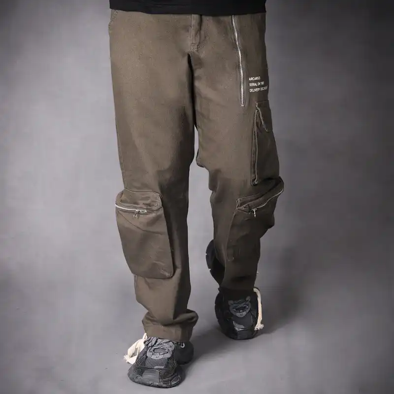 شلوار مردانه مدل کارگو R35 رنگ سبز