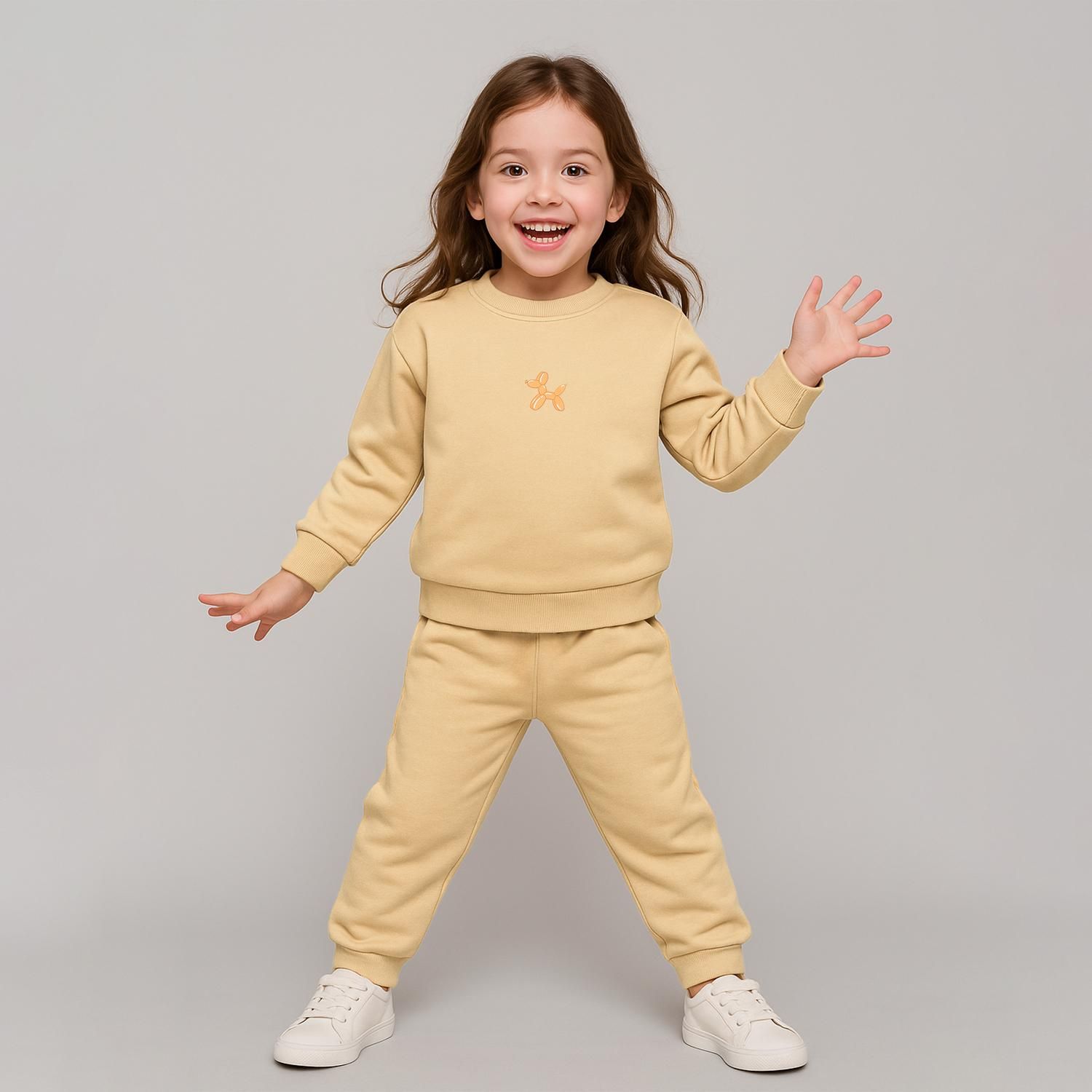 ست سویشرت و شلوار بچگانه مون‌سا مدل 4051 رنگ کرم -  - 1