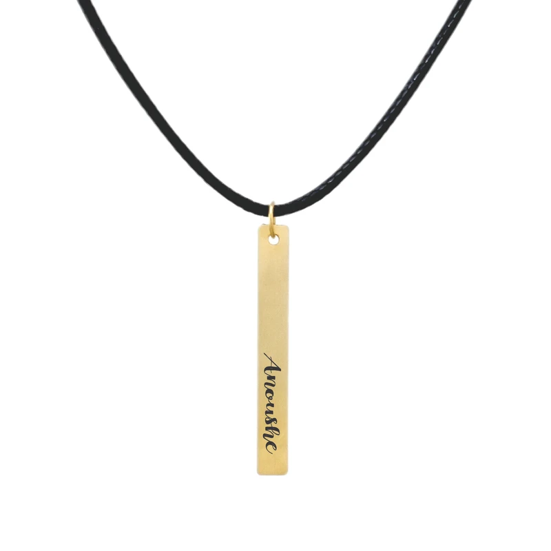گردنبند طلا 18 عیار زنانه لیردا مدل اسم انوشه 824