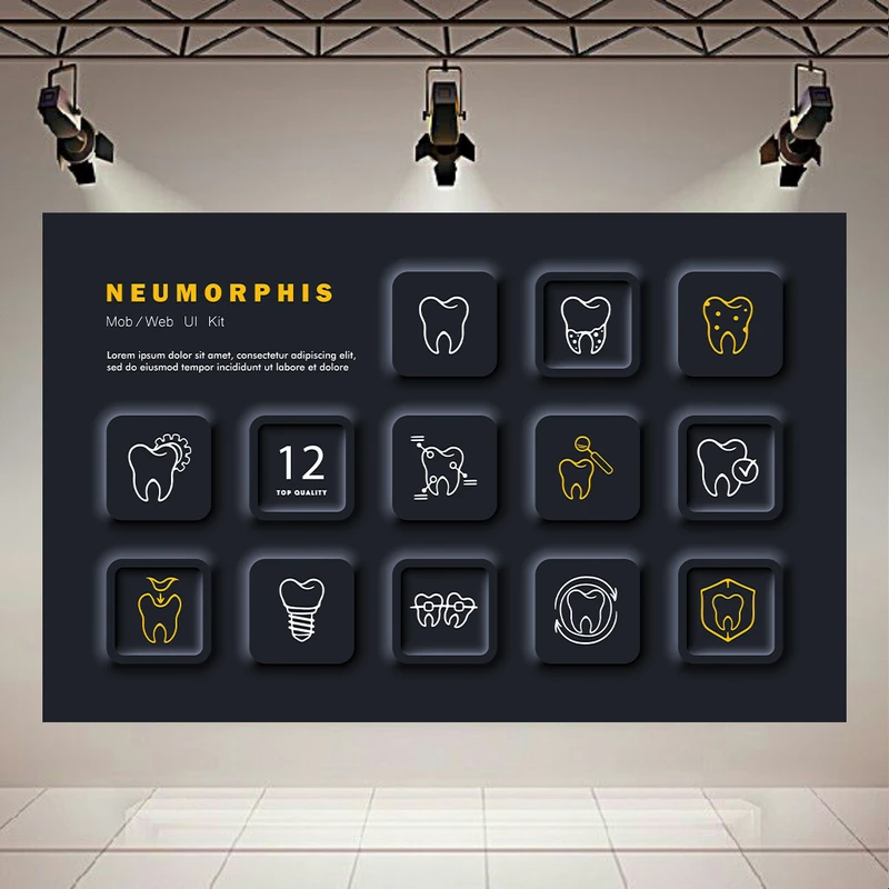 تابلو بوم طرح مخمل نئومورفیک مدل دندانپزشکی کد AR3058565