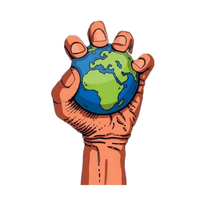 استیکر پارچه و لباس پاد آفرین مدل دست سیاره زمین کد 810