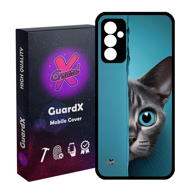 کاور گارد ایکس طرح گربه مدل Glass10673 مناسب برای گوشی موبایل سامسونگ Galaxy S23 FE
