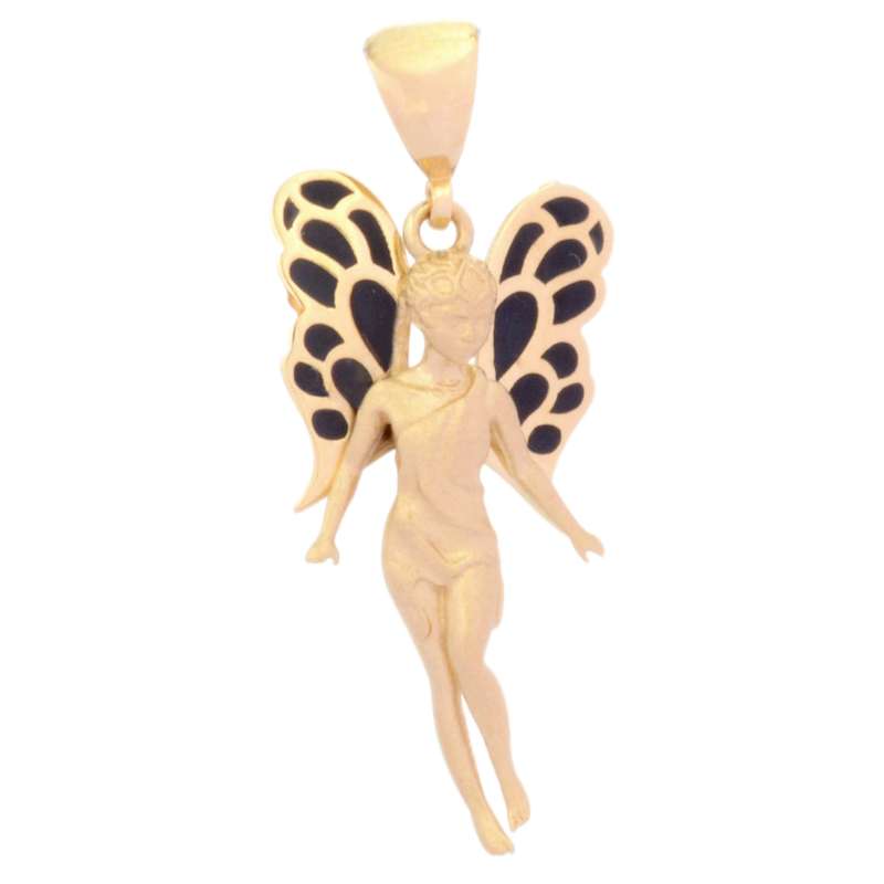 آویز گردنبند طلا 18 عیار زنانه طلای مستجابی مدل فرشته کد 3698