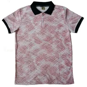 پولوشرت آستین کوتاه مردانه مدل یقه دار آبرنگی کد T01