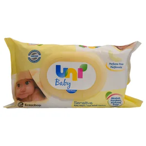 دستمال مرطوب کودک یونی بیبی مدل U529 بسته 56 عددی