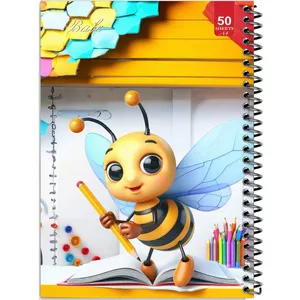دفتر نقاشی 50 برگ انتشارات بله طرح زنبور کوچولوی هنرمند کد A4-L668