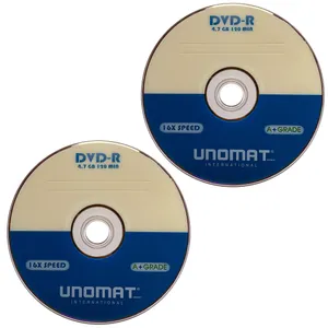 دی وی دی خام یونومات مدل DVD - R بسته 2 عددی