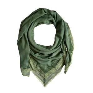 روسری زنانه مدل سوپر نخ دور دانتل 00528