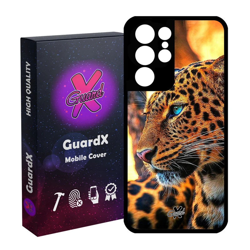 کاور گارد ایکس طرح پلنگ مدل Glass10237 مناسب برای گوشی موبایل سامسونگ Galaxy S21 Ultra