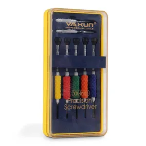 مجموعه 5 عددی پیچ گوشتی یاکسون مدل YX-8186 به همراه دو عدد قاب بازکن