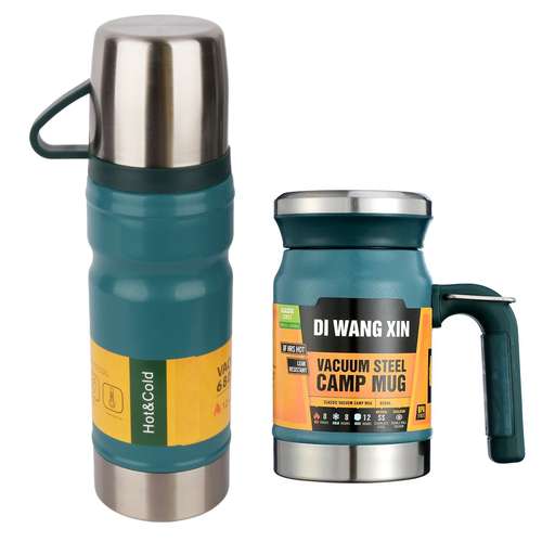 فلاسک مدل VACUUM FSK ST گنجایش 0.680 لیتر مجموعه دو عددی