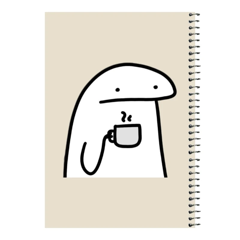 دفتر مشق 80 برگ اس جی مدل استیکر و قهوه   