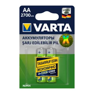 باتری قلمی قابل شارژ وارتا مدل 2700mAh بسته دو عددی