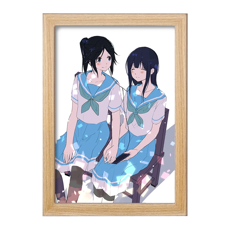 تابلو خندالو مدل کاساکی و میزور انیمه لیز و پرنده آبی کد 23826