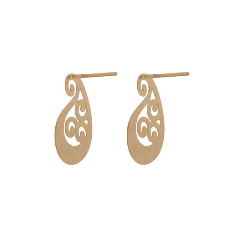 نیم ست طلا 18 عیار زنانه مدل بته جقه کد GH6325