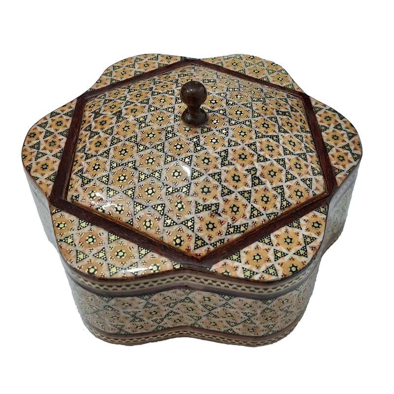 شکلات خوری خاتم کاری مدل هلالی کد 156