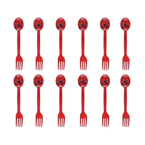 چنگال یکبار مصرف طرح مرد عنکبوتی  بسته 12 عددی 