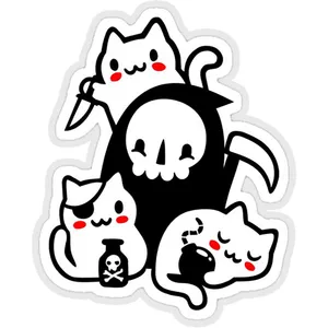 استیکر لپ تاپ طرح deaths little helpers کد ST475