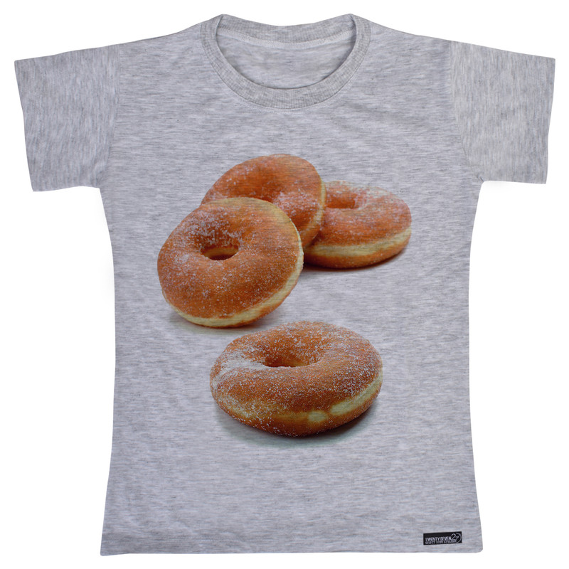 تی شرت آستین کوتاه دخترانه 27 مدل Doughnut کد MH1416