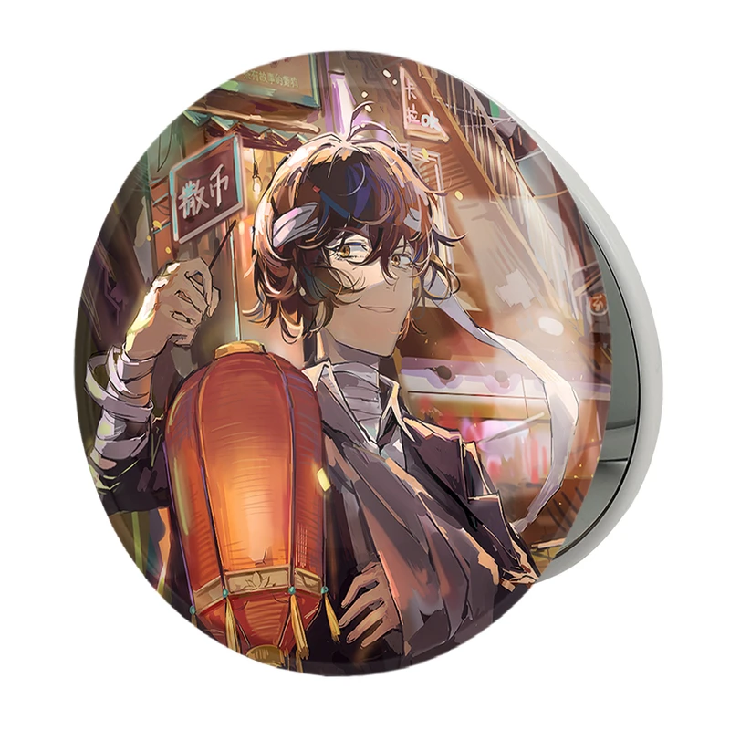 آینه جیبی خندالو طرح دازای و چویا انیمه سگ های ولگرد بانگو مدل تاشو کد 11786 