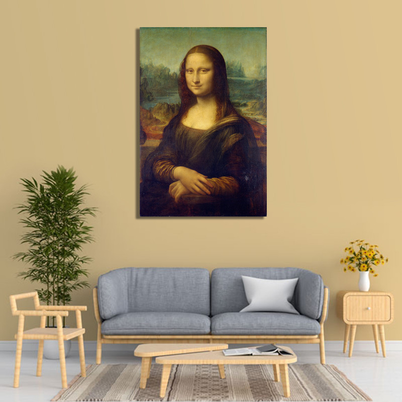 تابلو شاسی مدل مات طرح نقاشی مونالیزا اثر لئوناردو داوینچی Mona Lisa