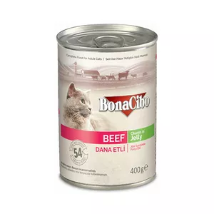 کنسرو غذای گربه بوناسیبو مدل Beef وزن 400 گرم