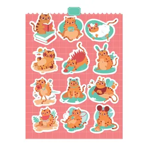 برچسب مدل گربه ملوس طرح 012