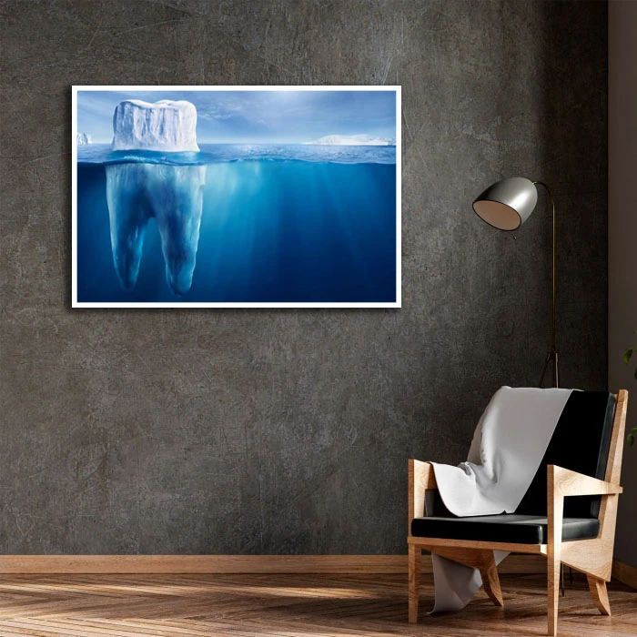 تابلو بکلیت طرح دندانپزشکی مدل W-D2292 فریم سفید