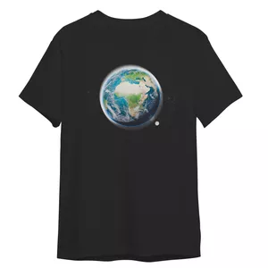 تی شرت آستین کوتاه مردانه مدل کره زمین کد 518 رنگ مشکی