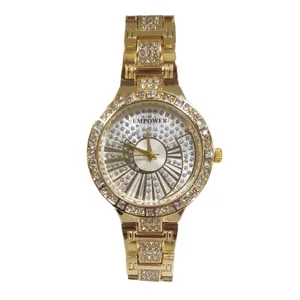 ساعت مچی عقربه ای زنانه مدل نگین دار کد 02