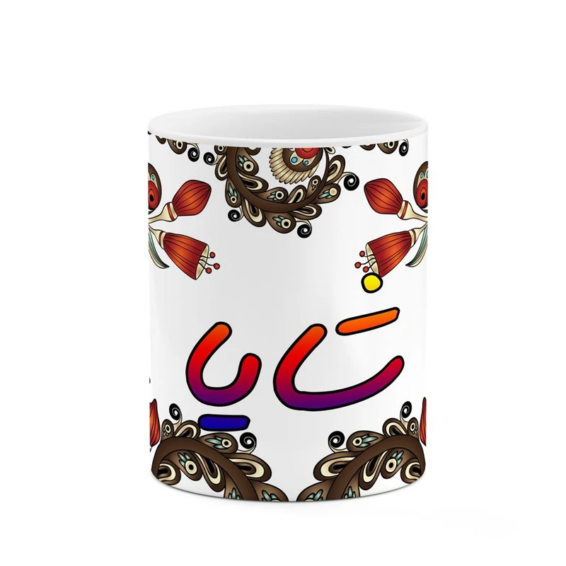 ماگ کاکتی مدل اسم شایا طرح سنتی گل و بته کد mgh45804