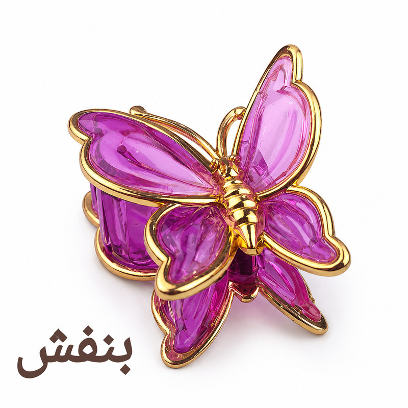 کلیپس مو زنانه کریستالی مدل کاتیا پروانه ای لوکس کد GC-15