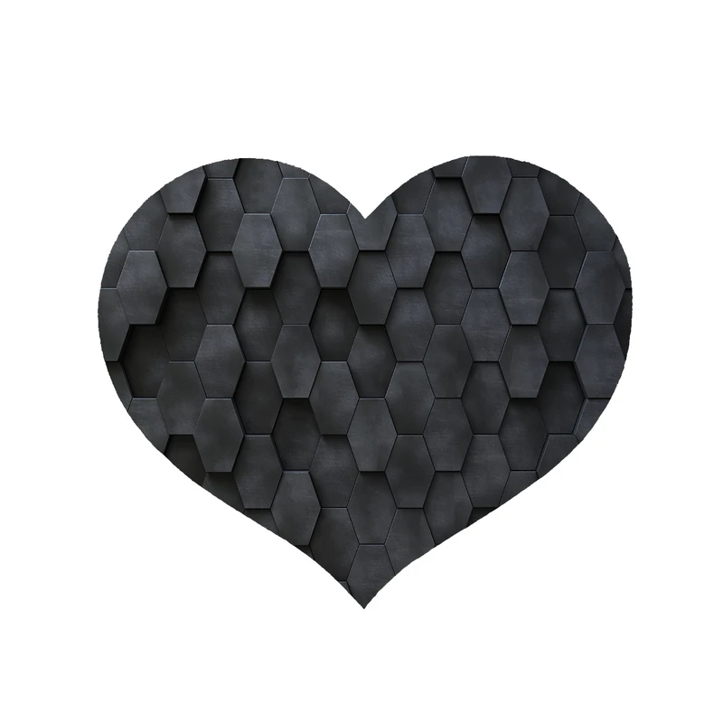 پادری مدل قلب طرح لانه زنبوری کد 5313 سایز 90x90 سانتی متر  