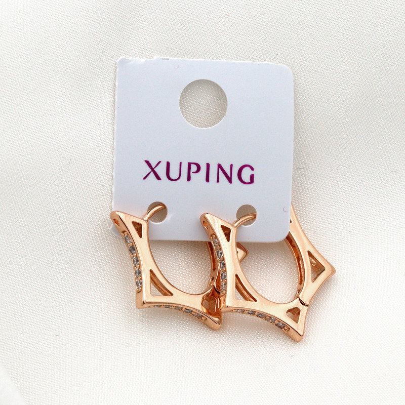 گوشواره زنانه ژوپینگ مدل ستاره ای نگینی کد TE-200