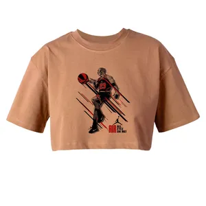 کراپ تاپ آستین کوتاه زنانه مدل بسکتبال  کد L265 K