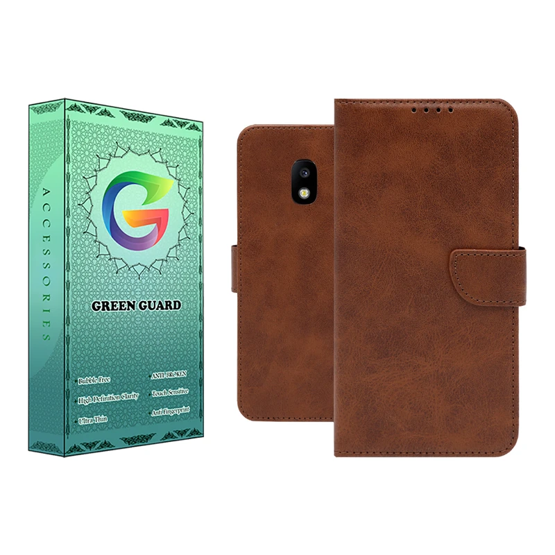 کیف کلاسوری گرین گارد مدل چرمی مگنتی کد Brown-GB01 مناسب برای گوشی موبایل سامسونگ Galaxy J5 Pro
