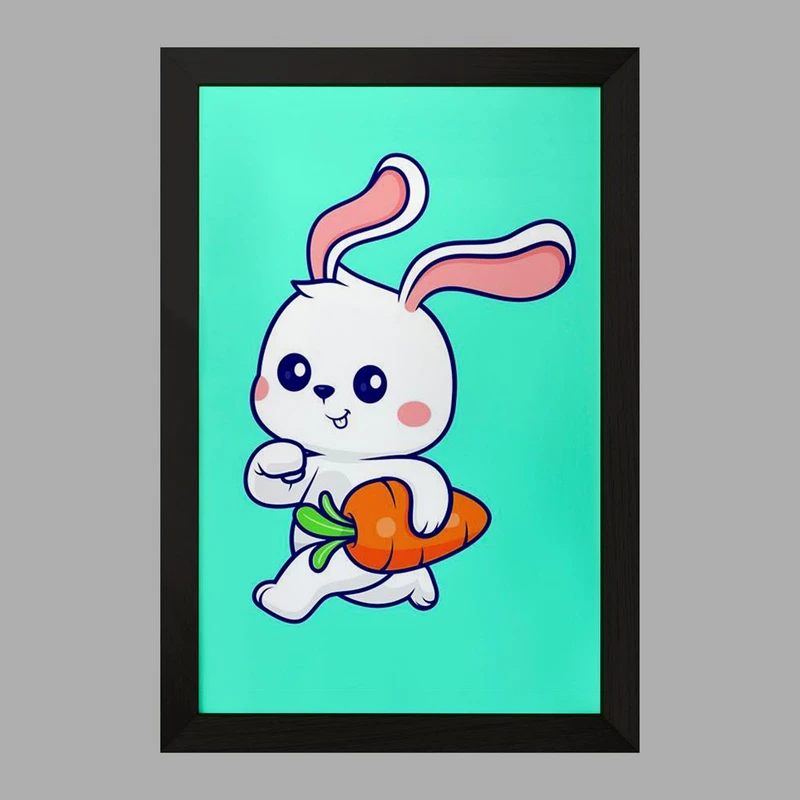 تابلو خندالو مدل حیوانات بامزه خرگوش کد 29732