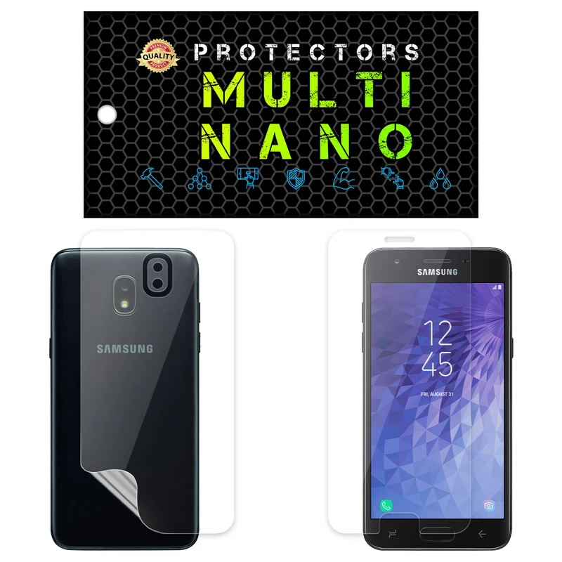 محافظ صفحه نمایش مولتی نانو مدل X-SFT مناسب برای گوشی موبایل سامسونگ Galaxy J3 Aura به همراه محافظ پشت