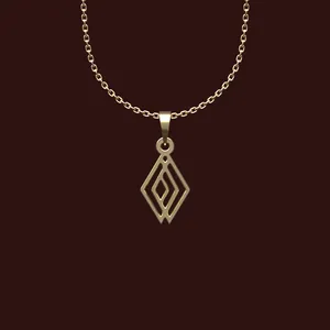 گردنبند طلا 18 عیار زنانه مدوپد مدل هندسی کد X2-1-1169