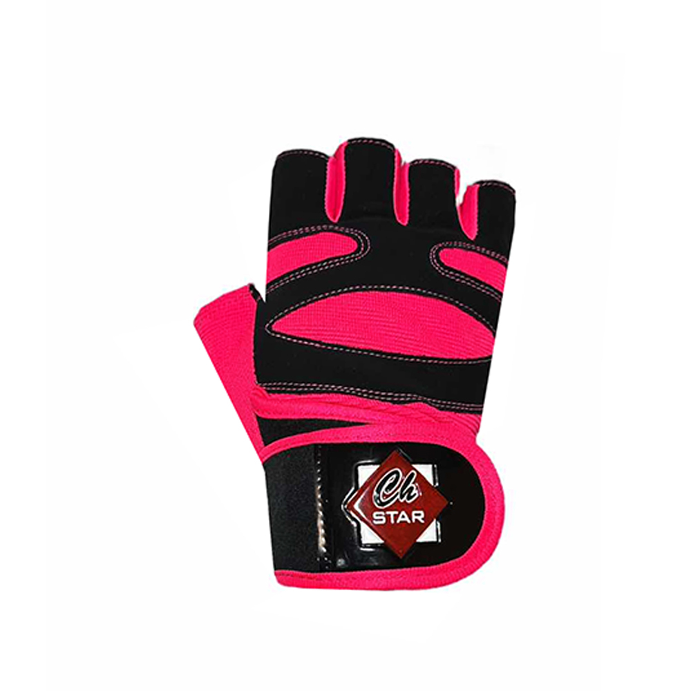 دستکش بدنسازی زنانه مدل مچ بنددار کد STAR10