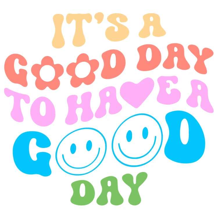 استیکر پارچه و لباس پاد آفرین مدل روز خوب کد DKST430