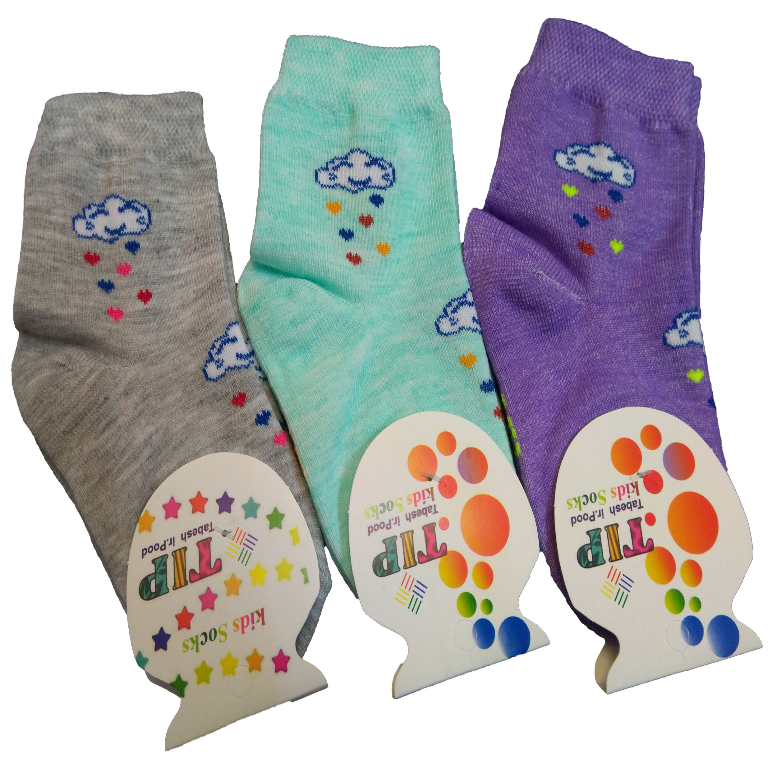 جوراب دخترانه تابش ایران پود کد 0051 مجموعه 3 عددی