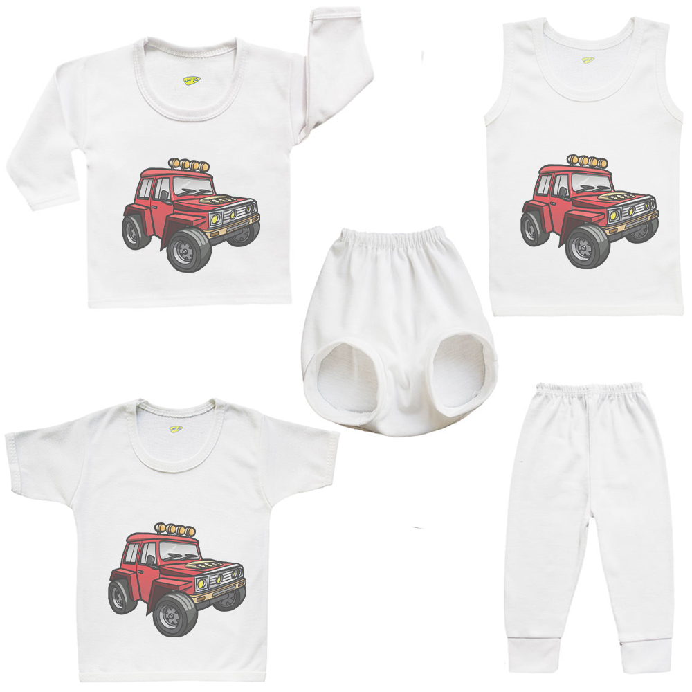 ست 5 تکه لباس نوزادی کارانس مدل SFBT-247